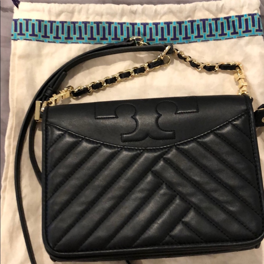 Black Tory Burch Alexa Combo Crossbody Bag